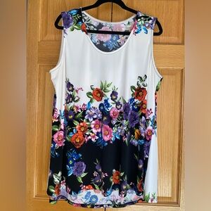 Women’s White Birch 2XL Floral Tank